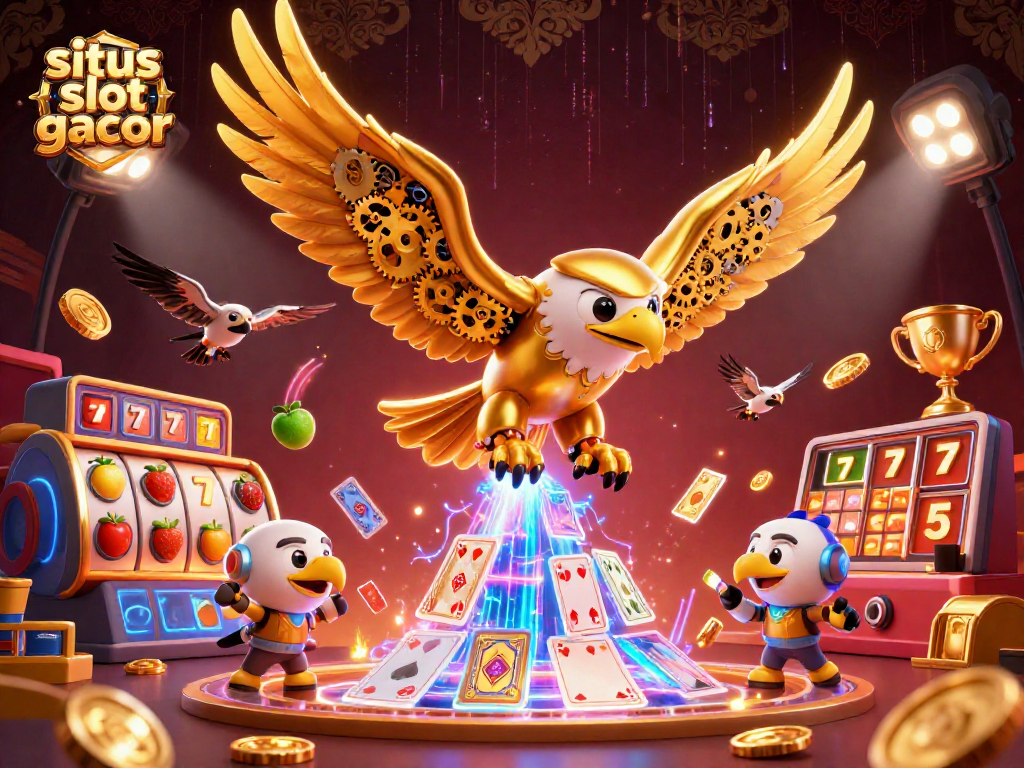 Experience thrilling gaming at situs slot gacor with a spectacular illustration of jackpot-winning elements.