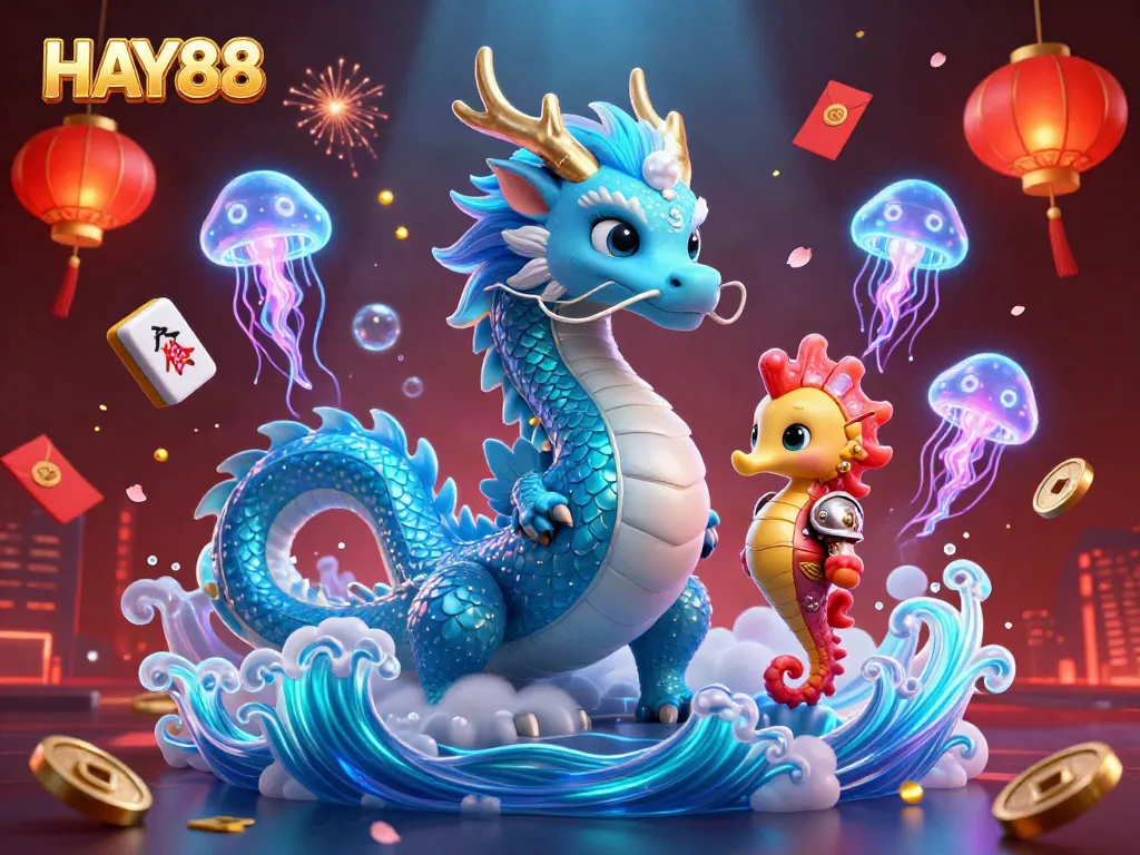 Experience captivating gameplay with HAY88 while surrounded by vibrant casino elements and characters.