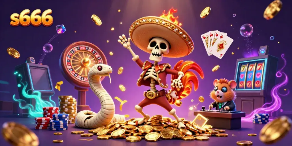Experience thrilling s666 casino action with vibrant characters and dynamic gaming elements!