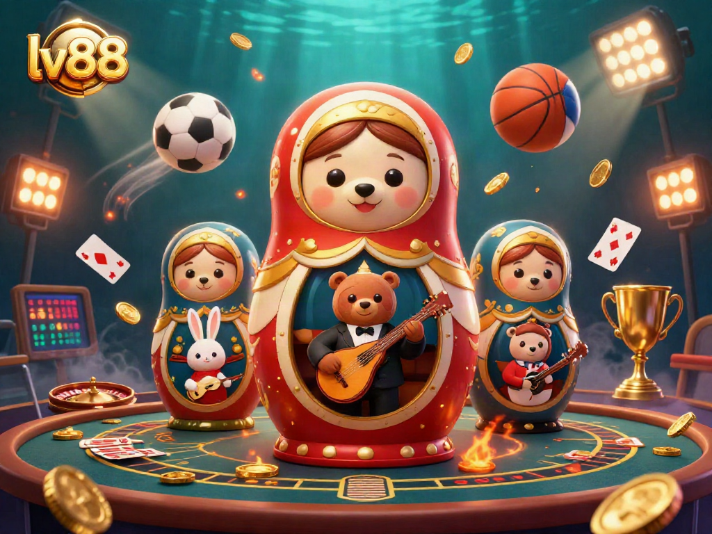 Experience exciting live casino action with the vibrant lv88 illustration featuring dynamic characters and game elements.