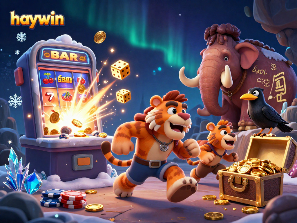Experience thrilling wins at haywin with our vibrant prehistoric casino scene!