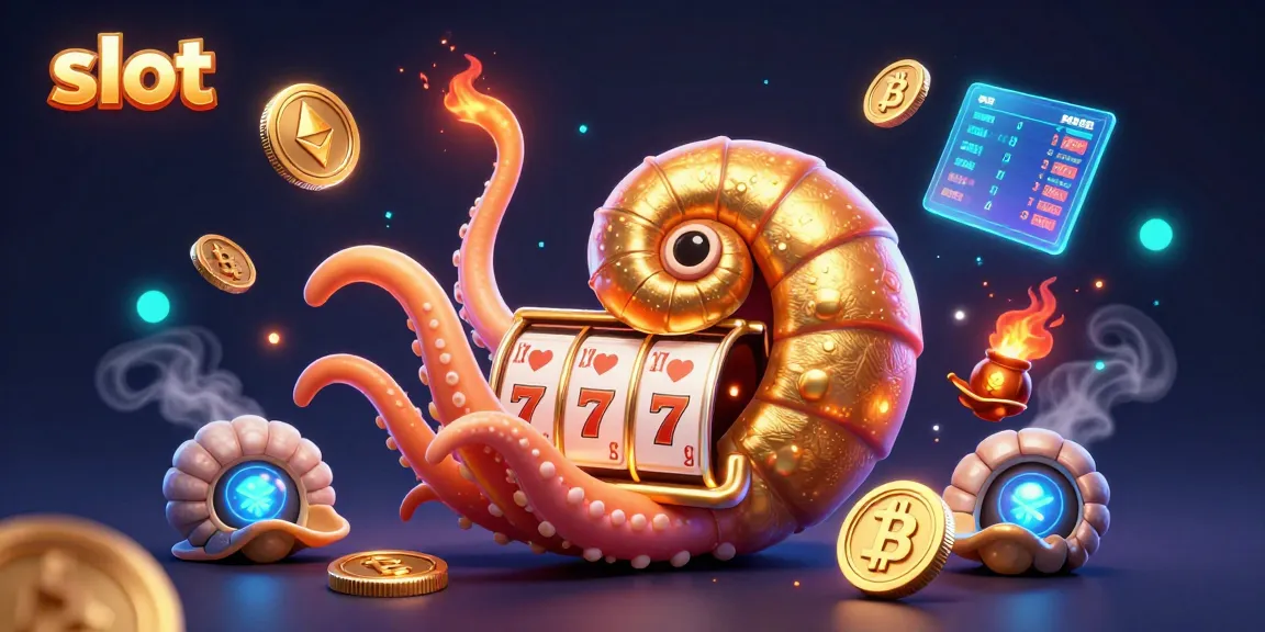 Spin the slot machine surrounded by vibrant crypto elements and a colorful environment.