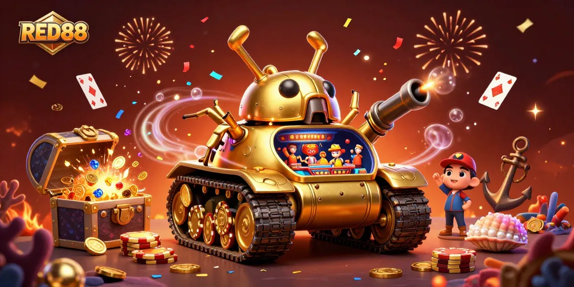 Experience thrilling wins at RED88's vibrant casino scene, featuring games and gold galore!