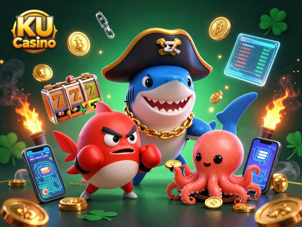 Engage with thrilling games at KU Casino featuring lively characters and vibrant casino elements.