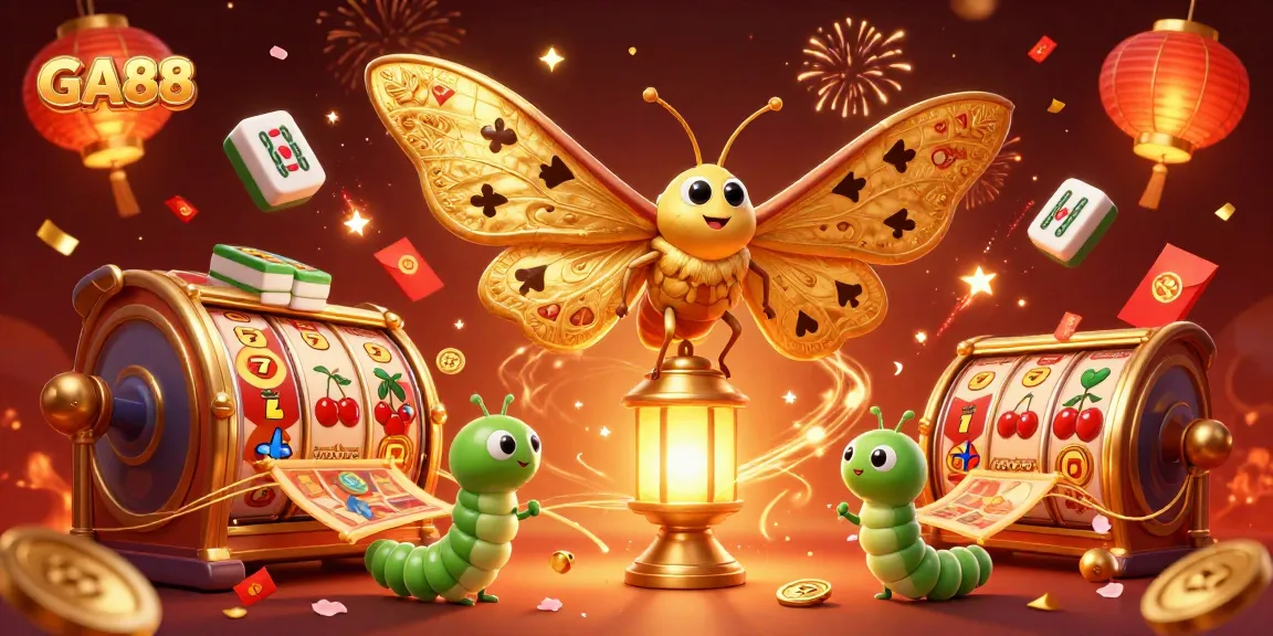 Experience GA88's vibrant casino atmosphere with golden motifs and lively game elements.