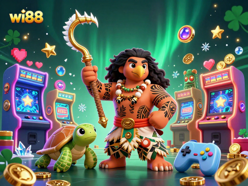 Spin and win at wi88 with vibrant casino-themed 3D characters and dynamic gaming elements.