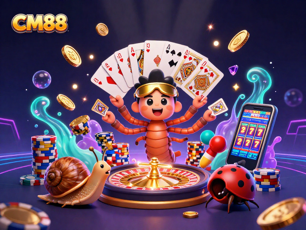 Engage with the thrilling world of CM88 casino featuring vibrant characters and dynamic game elements.