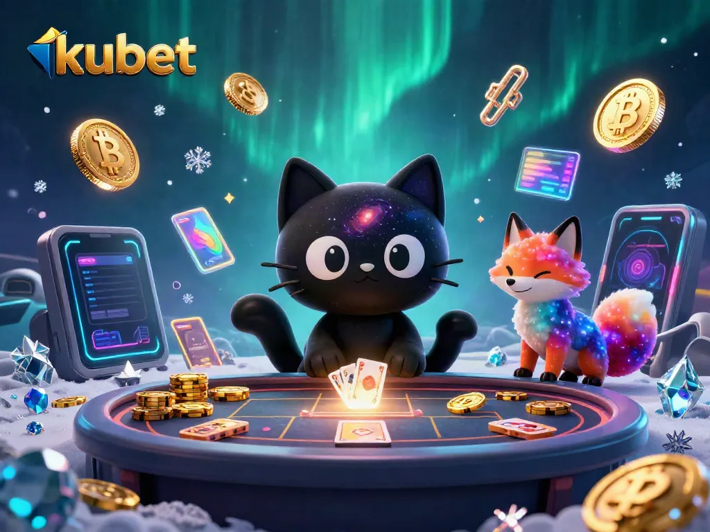 Win big with kubet at the cosmic casino table, featuring animated characters and vibrant gaming elements.