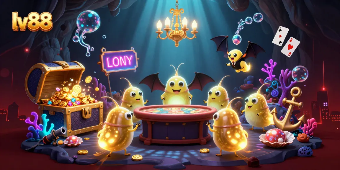 Experience thrilling gameplay at lv88 with glowworms illuminating a vibrant cave casino and vivid treasures.