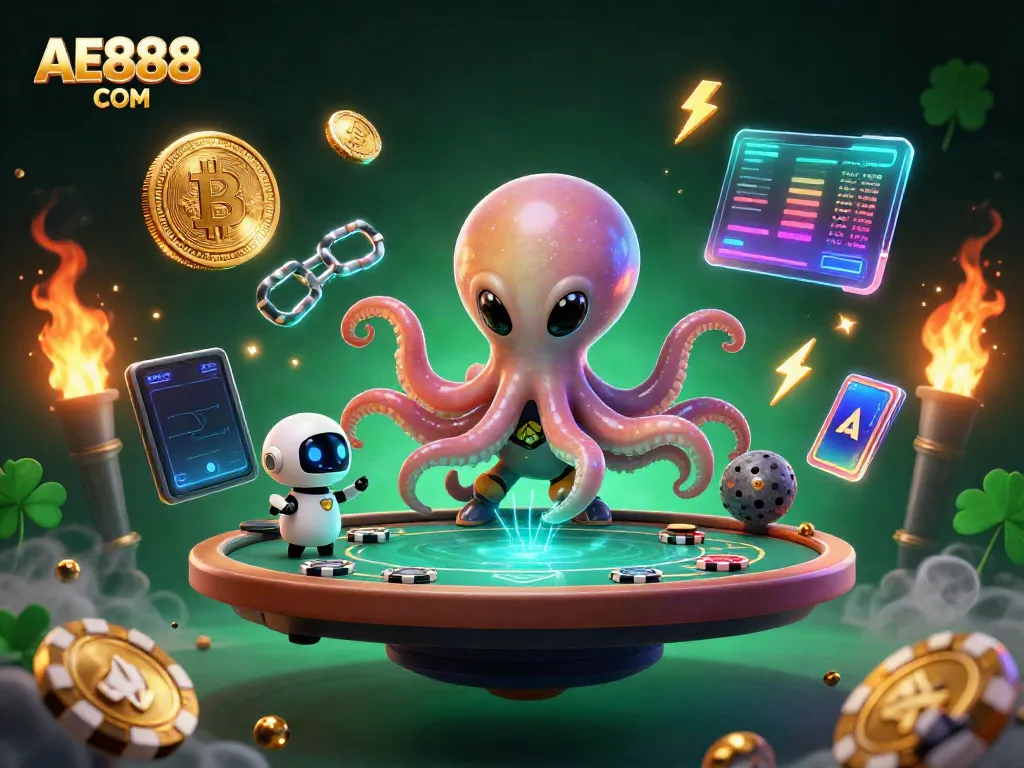 Engage in thrilling gameplay with AE888 COM, featuring a captivating alien poker scene.