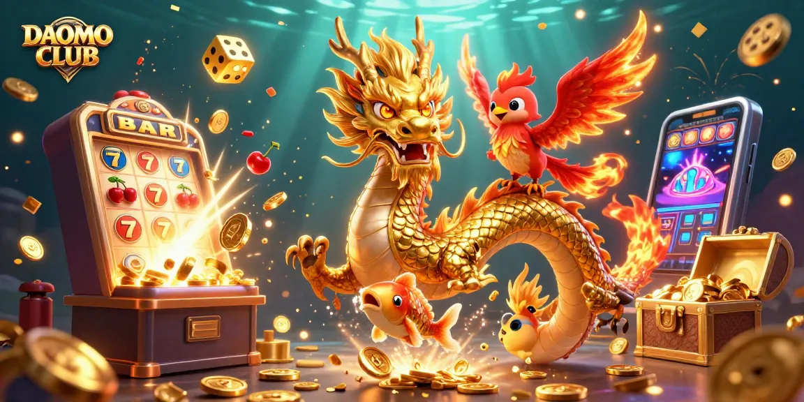 Engage in thrilling gameplay at DAOMO CLUB with vibrant 3D casino action featuring dragons and jackpots.