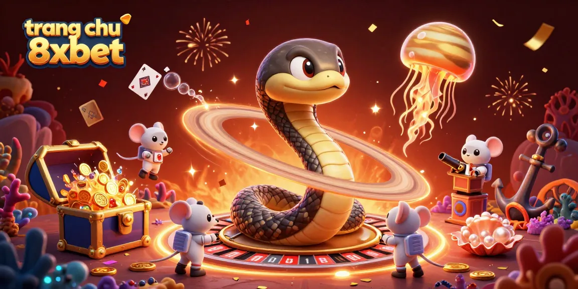 Experience vibrant gaming action at trang chu 8xbet with dynamic characters in a lively casino setting.