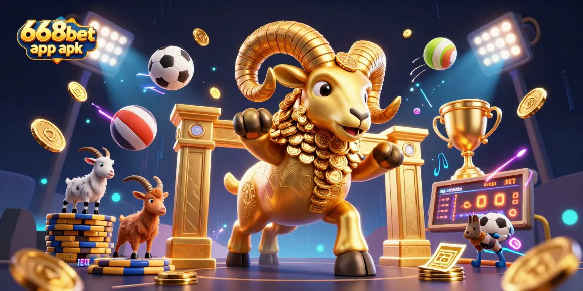 Experience the thrill of winning with 668bet app apk in a vibrant, action-packed 3D casino scene.