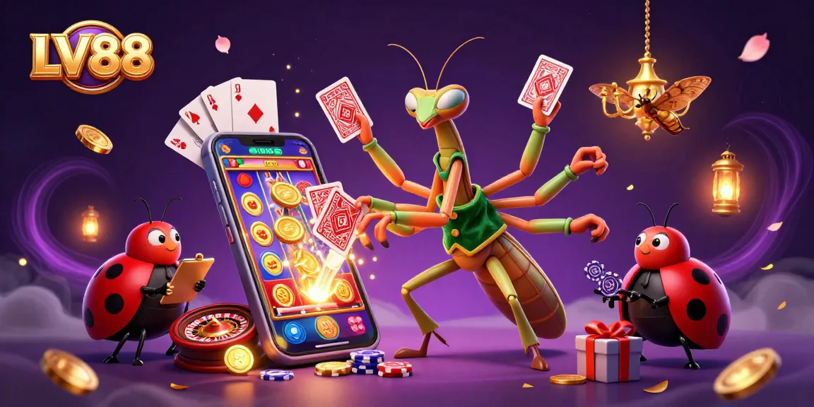 Experience the excitement of LV88 with a vibrant casino scene featuring a card sharp and pit boss.