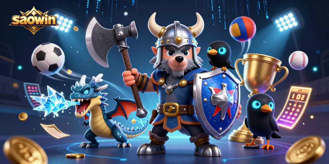 Experience exciting gameplay at saowin with a vibrant casino-themed illustration showcasing active sports elements and dynamic characters.