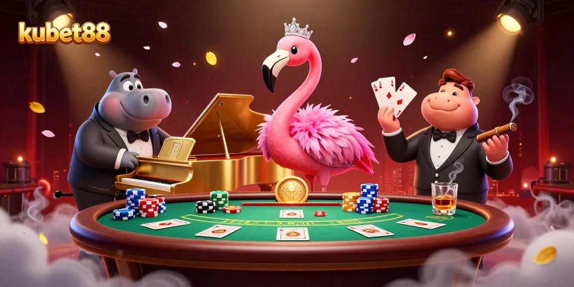 Experience the excitement of kubet88 with vibrant casino elements and colorful characters in a dynamic scene.