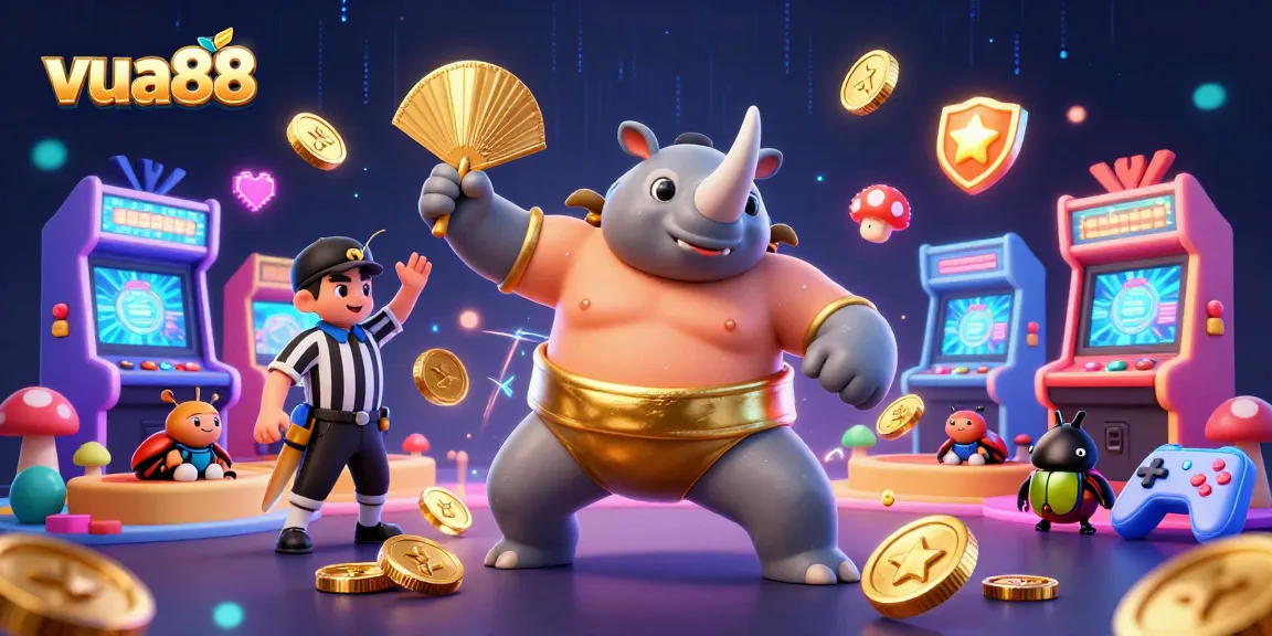 Experience the thrilling gameplay of vua88 with a dynamic 3D casino scene full of action and vibrant characters.