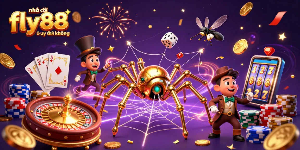 Engaging visual depicting casino excitement with nhà cái fly88 có uy tín không, featuring steampunk elements and lively games.