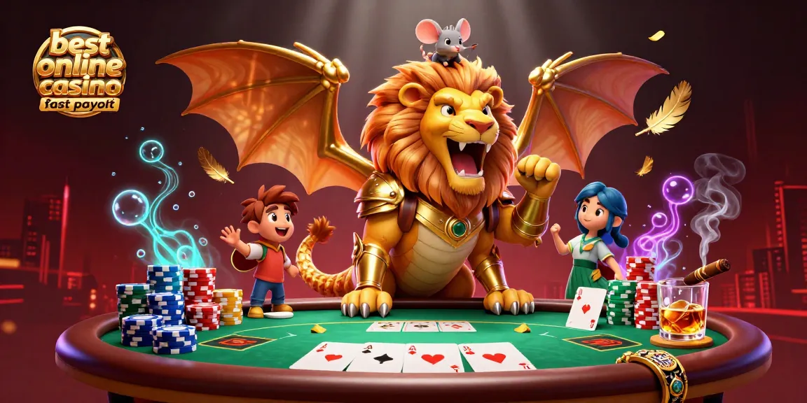 Play at the best online casino fast payout with exciting poker elements and a victorious chimera