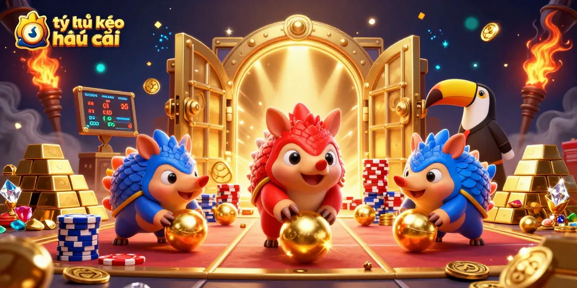 Engage with tỷ lệ kèo nhà cái as rival pangolins roll through poker chips in a vibrant casino scene.