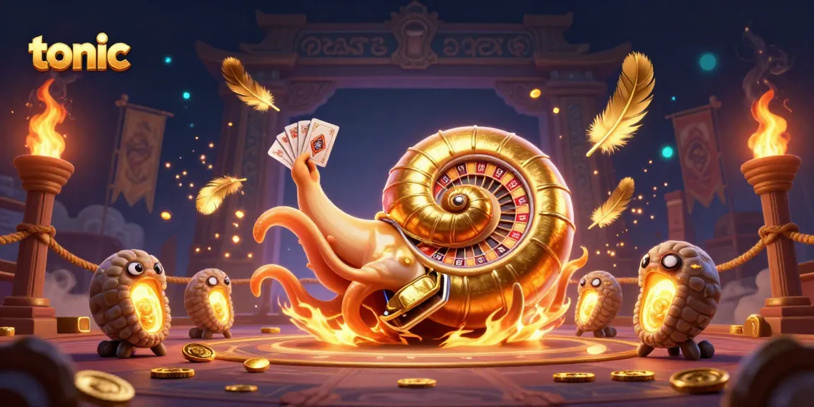 Experience the thrilling world of tonic gaming with a vibrant 3D casino scene featuring spectacular characters and elements.