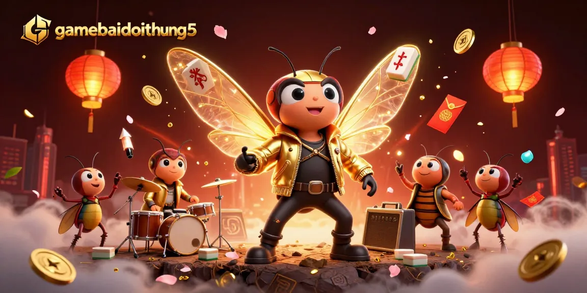 Gamblers relish the excitement with gamebaidoithuong5's rock star theme and festive casino elements.
