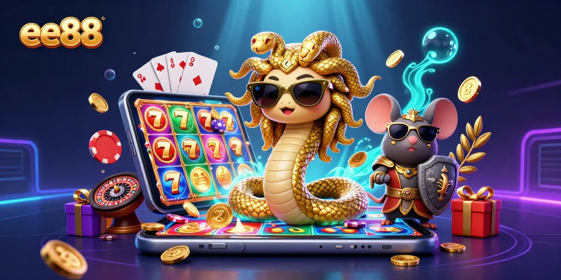 Experience exciting wins with the ee88 gaming scene featuring Medusa and a warrior mouse.