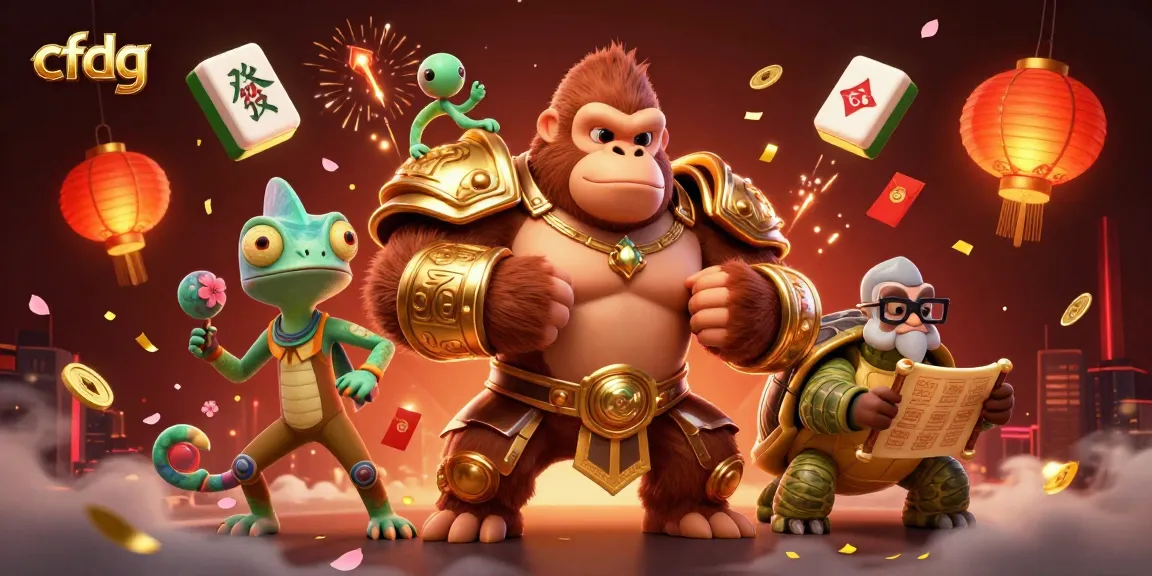 Engage in thrilling gambling action with vibrant cfdg characters in a dynamic casino scene.