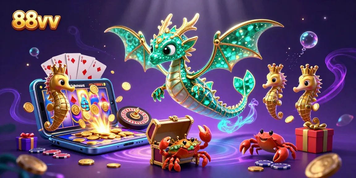 Win big with 88vv in an underwater casino adventure featuring vibrant characters and games